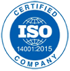 ISO 14001:2015 certification seal