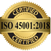 ISO 45001:2018 certification seal